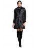 Women Coat Vanta black with belt